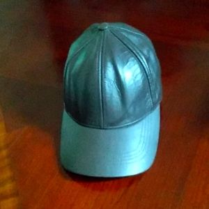 Plush leather Hat Dark Brown